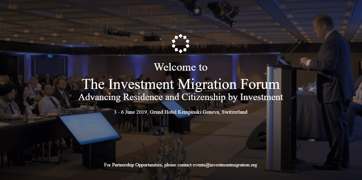 Meet us at the Investment Immigration Forum